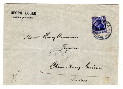 Turkey 1914 jaffa war post - turkey,